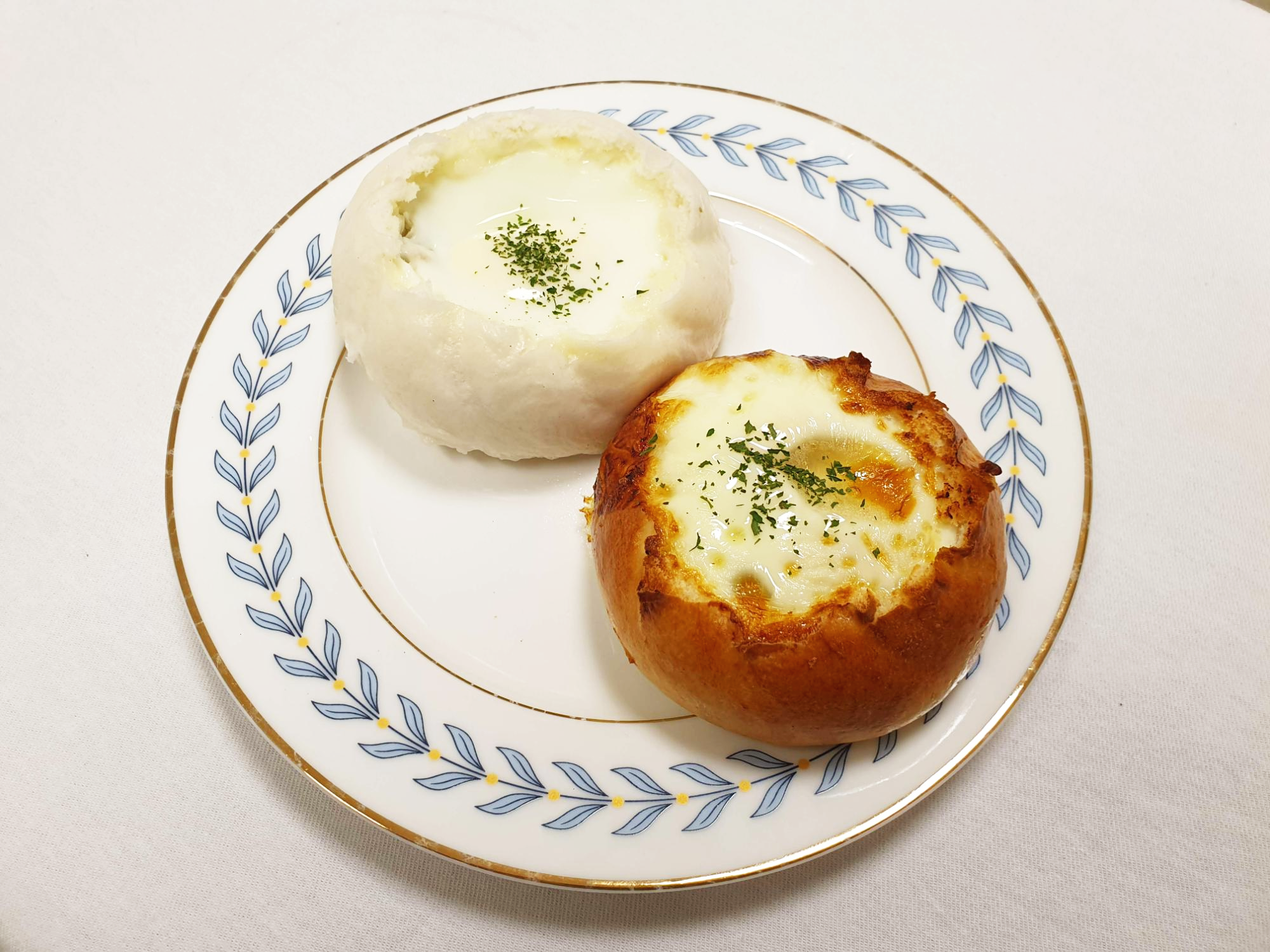  삼립 야채 호빵 활용 찜기 에어프라이어로 계란빵 만들기