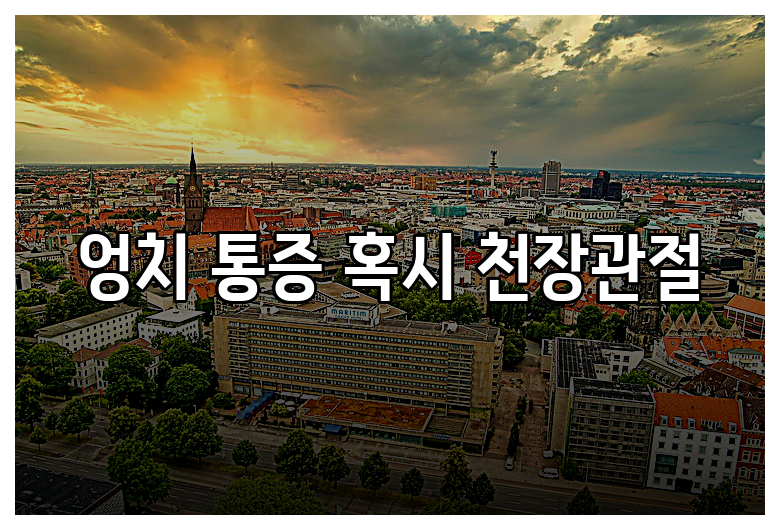 엉치 통증 혹시 천장관절