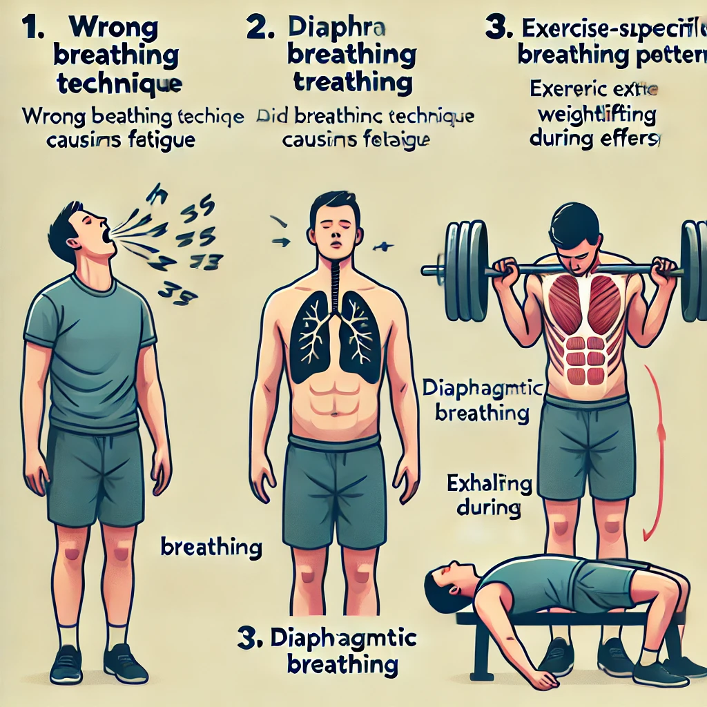 운동할 때 숨이 차고 힘든 이유와 해결 방법 - 2. 호흡법이 잘못되었을 때