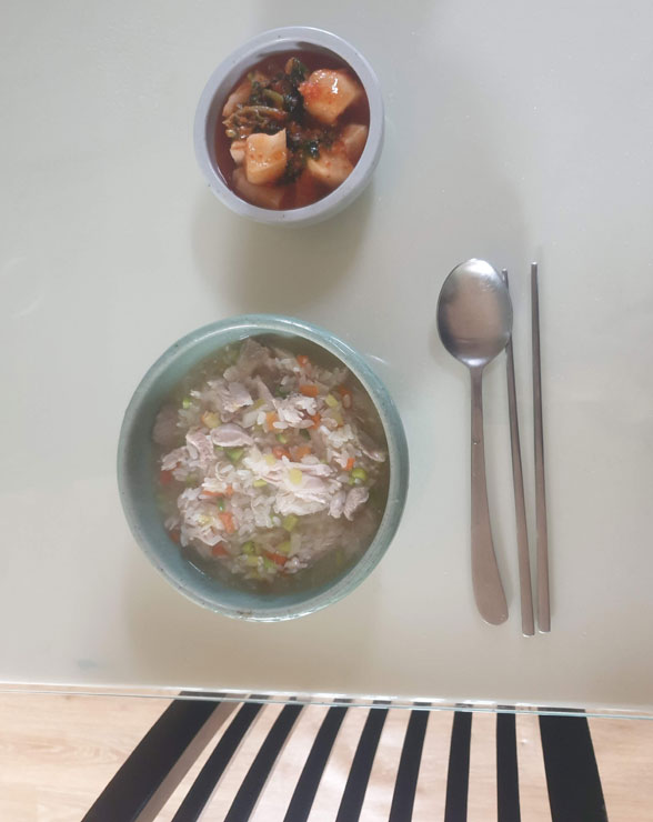  닭죽, 찹쌀 활용한 닭죽