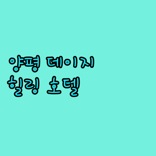 데이지 호텔 양평, 깨끗하고 조용한 