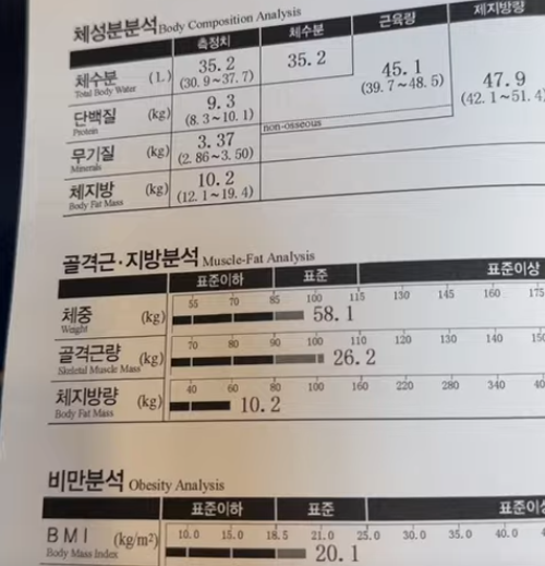 헬스장 인바디 결과지, 완전 정복! 체지방률/근육량 보는 법 (C/I/D 의미)