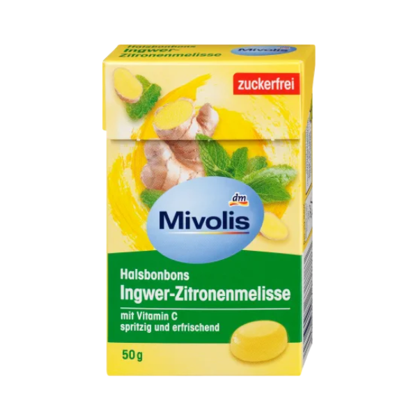 Mivolis Bonbons Hals Ingwer-Zitronenmelisse&#44; 50 g