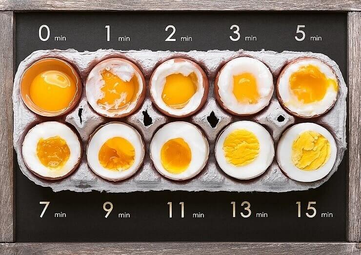 시간대별 삶은 계란