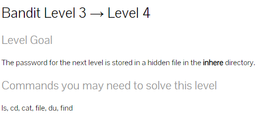  CTF Bandit Level 3 → Level 4 강좌 - 패스워드 탐색