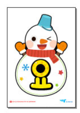  눈사람 가랜드 도안 프린트 자료