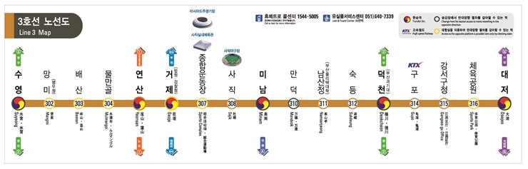 부산지하철 3호선 노선도