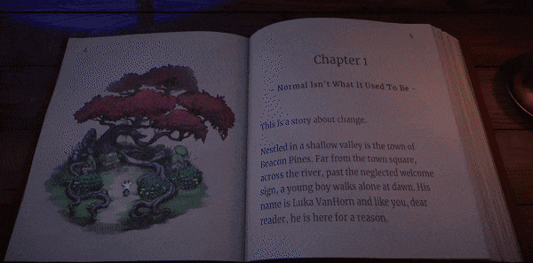 Beacon Pines는 신비한 책을 배경으로 한 귀엽고 오싹한 모험입니다. 당신은 책의 독자이자 주인공인 Luka로 플레이합니다.