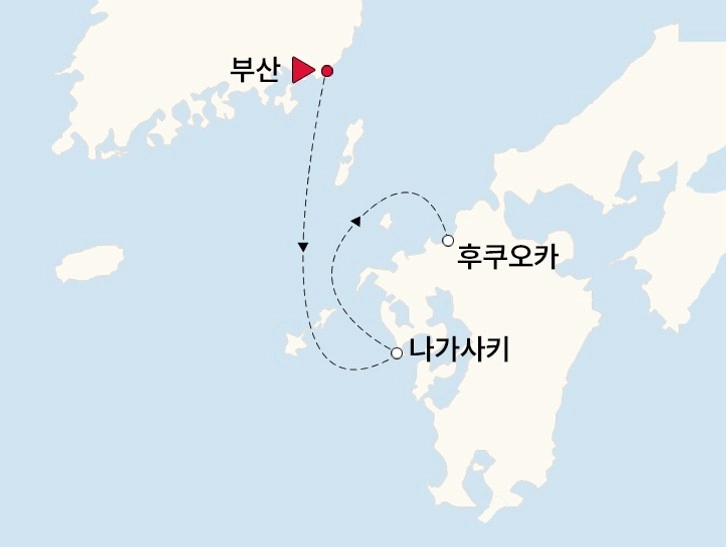 일본 크루즈 여행 노선