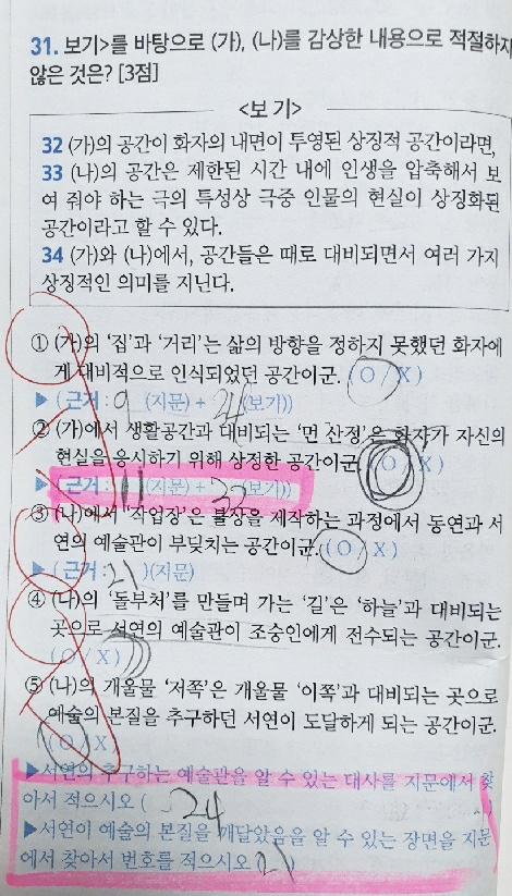  국어 모의고사 또는 n제 문제집 문제 풀이 할때 오답 정리와 해설 활용법