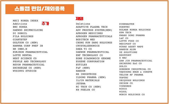 MSCI-스몰캡-편입종목-제외종목