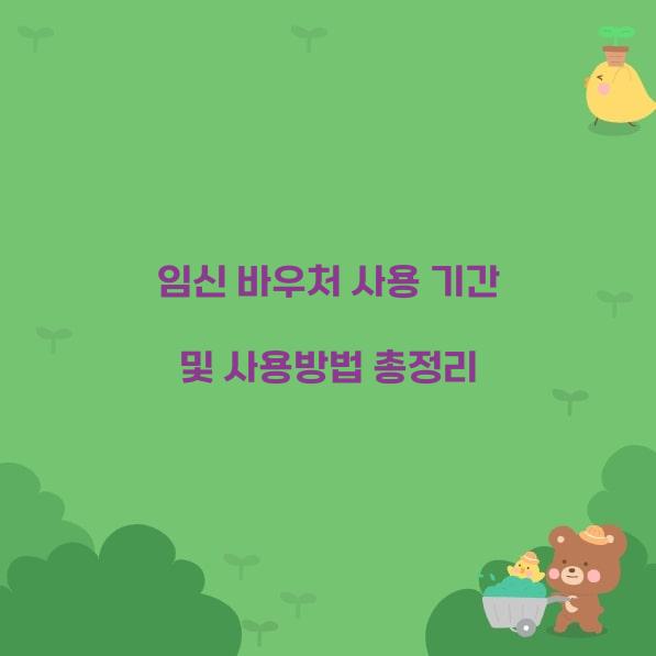 임신 바우처 사용 기간