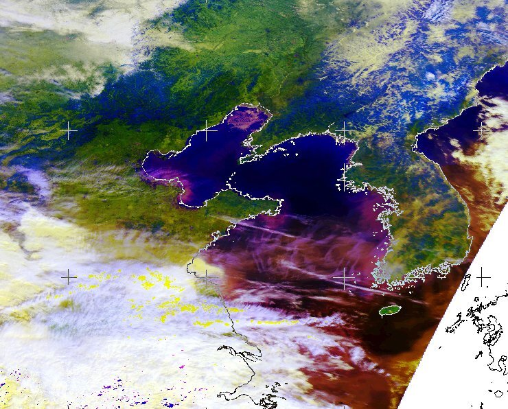 중국발 오염물질 위성사진