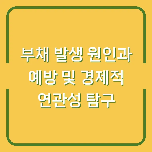부채 발생 원인과 예방 및 경제적 연관성 탐구