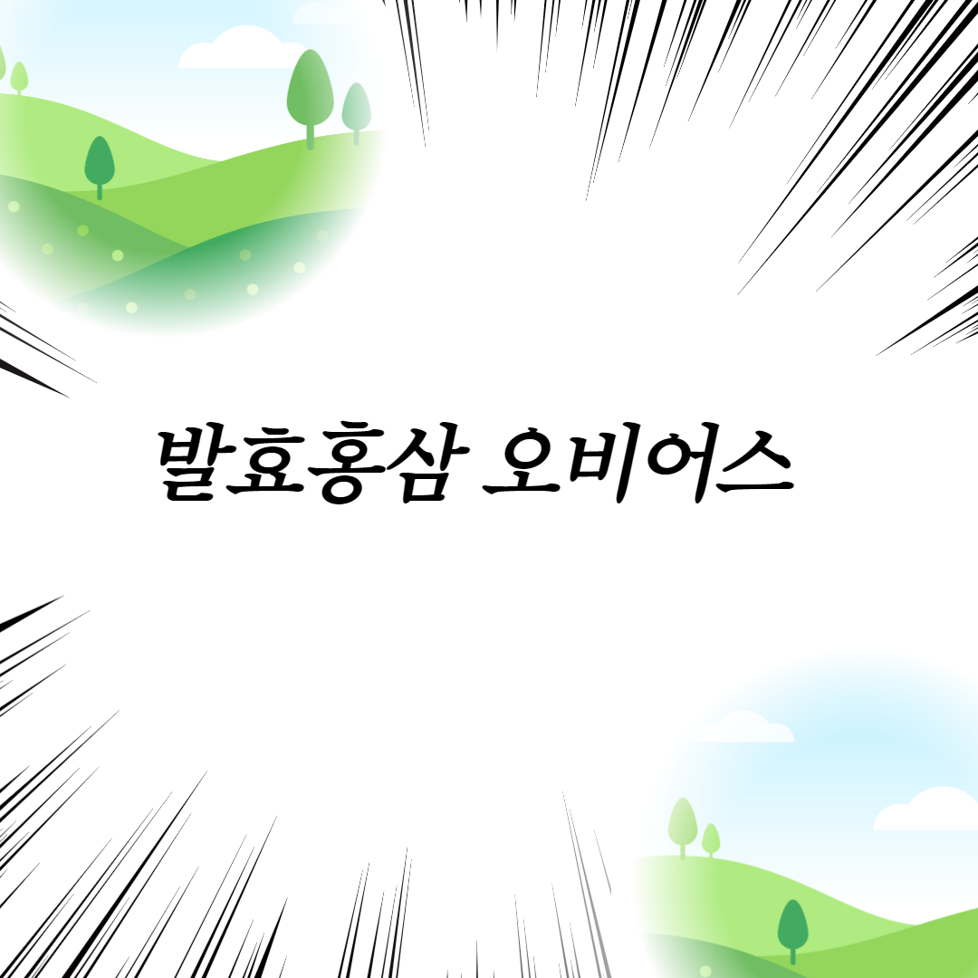  발효홍삼 오비어스