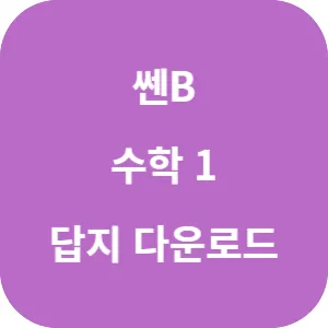 쎈B 고등 수학 1 답지 섬네일