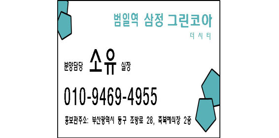  평당900만원대 범일역 삼정그린코아 56A타입 오피스텔