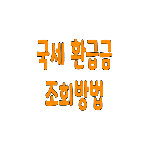  국세 환급금 조회방법