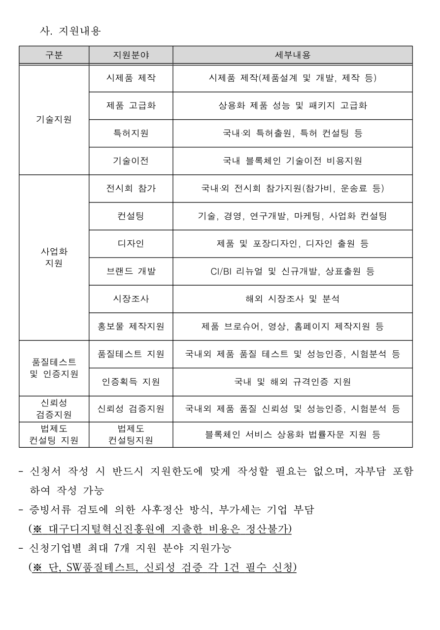 블록체인기업지원사업2