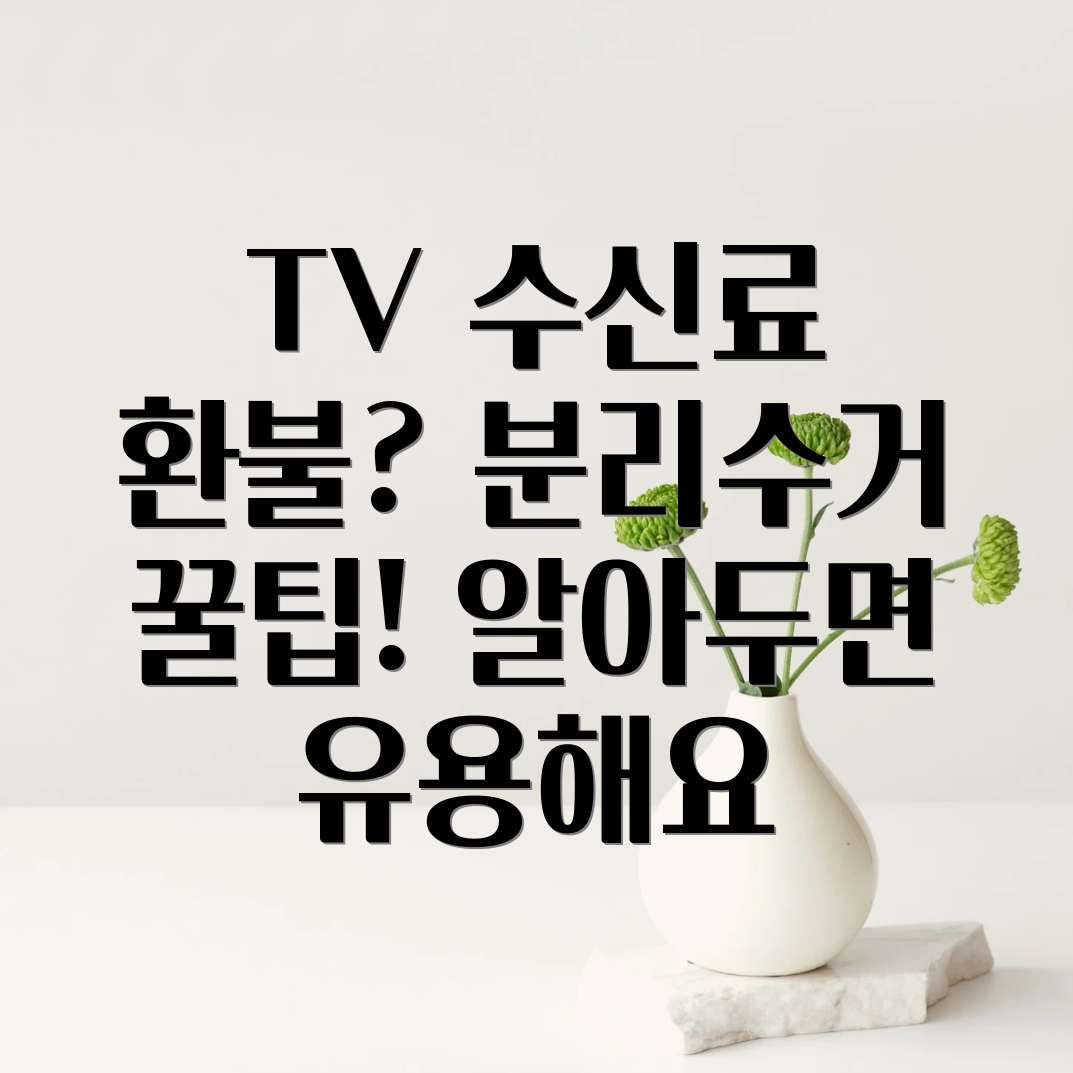 TV 수신료 환불