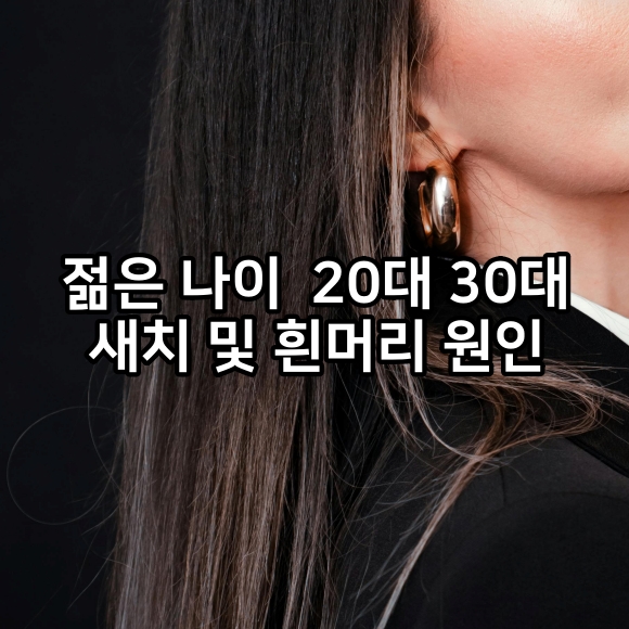 젊은 나이 20대 30대 새치 및 흰머리 원인