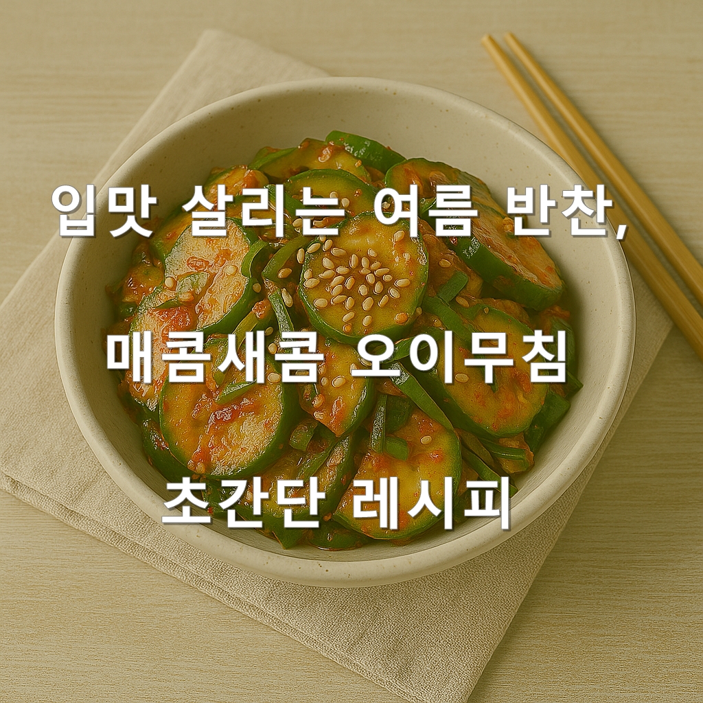 입맛 살리는 여름 반찬, 매콤새콤 오이무침 초간단 레시피