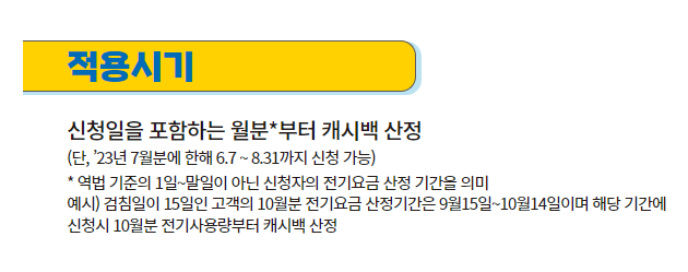 한전 에너지 캐시백 신청