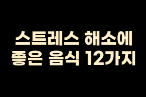  스트레스 해소에 좋은 음식 12가지