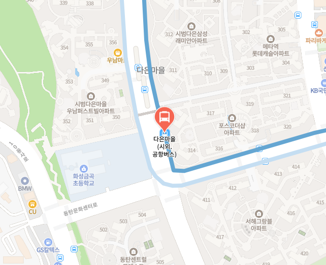버스 정류장 위치 사진