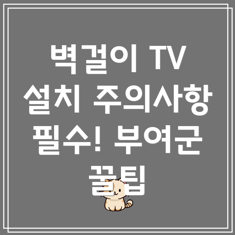벽걸이 TV 설치