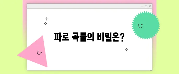 파로 곡물 효능 총정리: 건강을 바꾸는 자연의 선물