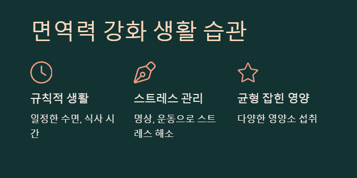 면역력 강화를 위한 생활 습관