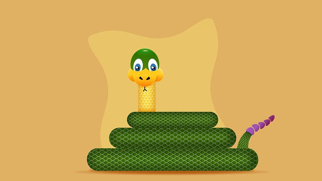 초록색 뱀 캐릭터