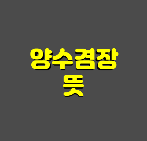 양수겸장 뜻 썸네일