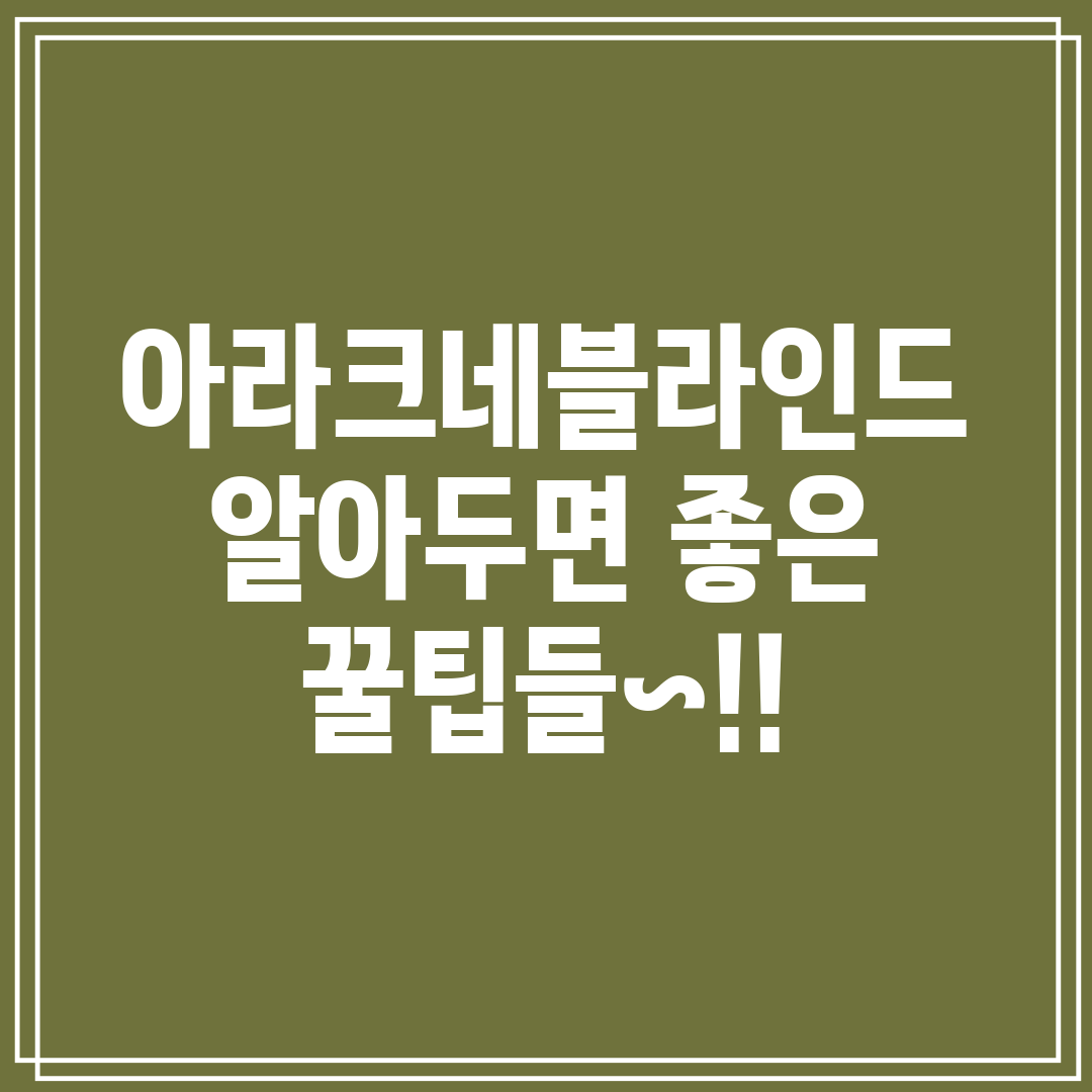 아라크네블라인드 알아두면 좋은 꿀팁들~!!