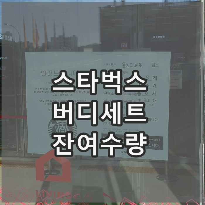  스타벅스 버디세트 잔여 수량 + 매장정보