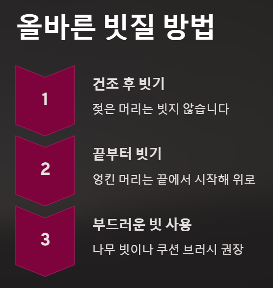 올바른 빗질
