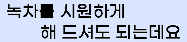 녹차를 시원하게 해 드셔도 되는데요
