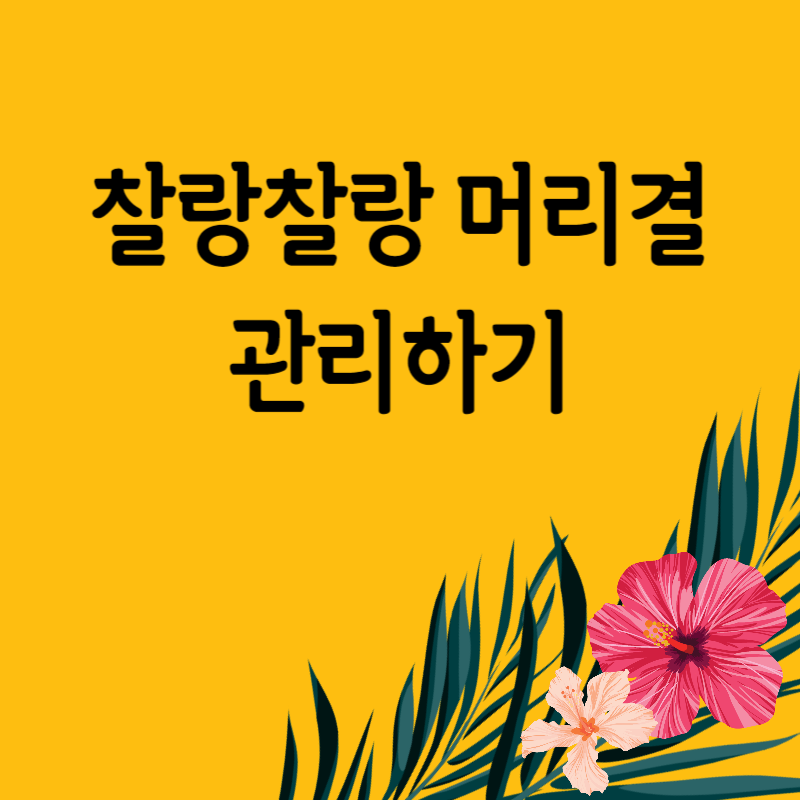 머리결관리하기 썸네일