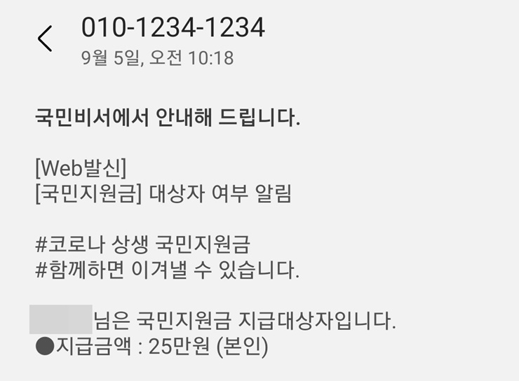  코로나 상생 국민지원금 대상자 확인 및 사용가능매장