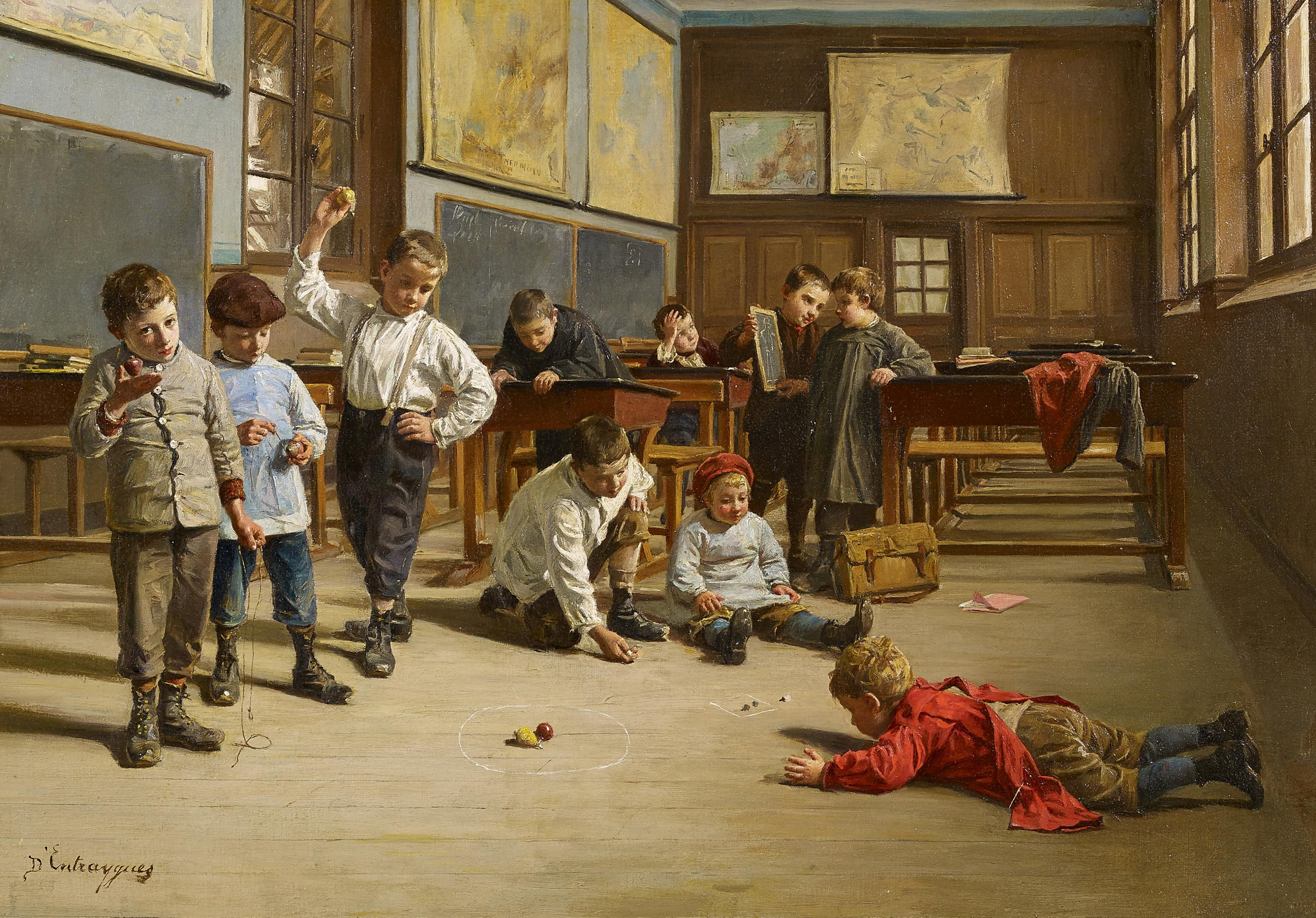 샤를 베르트랑 당트레그(Charles Bertrand d'Entraygues), 프랑스, 화가, 1850-1929