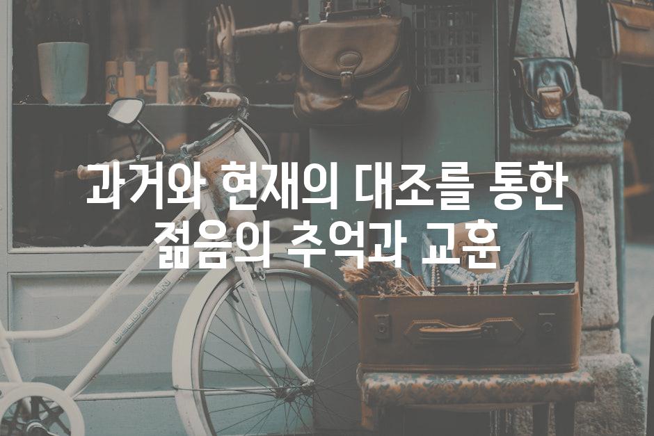 과거와 현재의 대조를 통한 젊음의 추억과 교훈