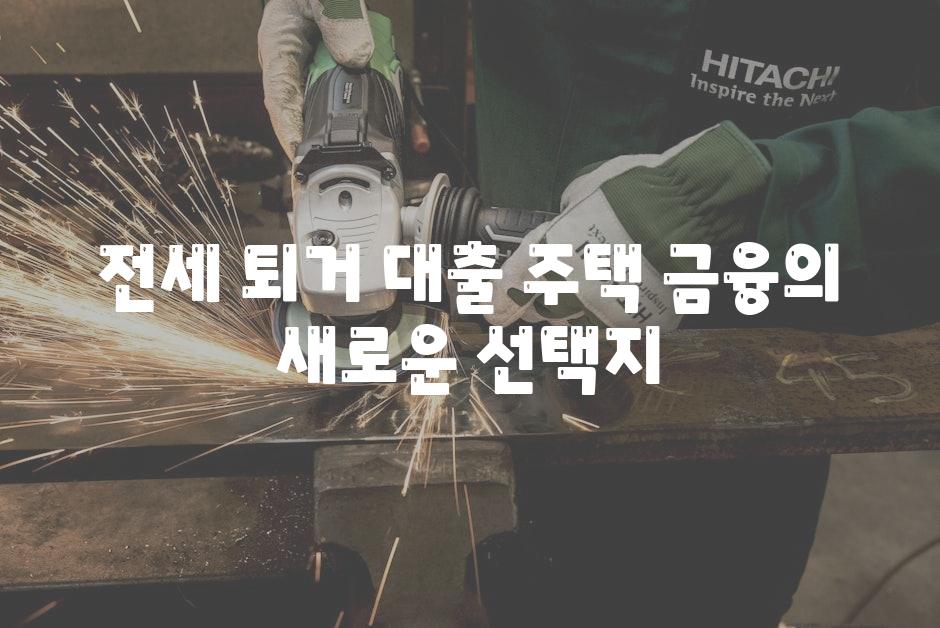 전세 퇴거 대출 주택 금융의 새로운 선택지