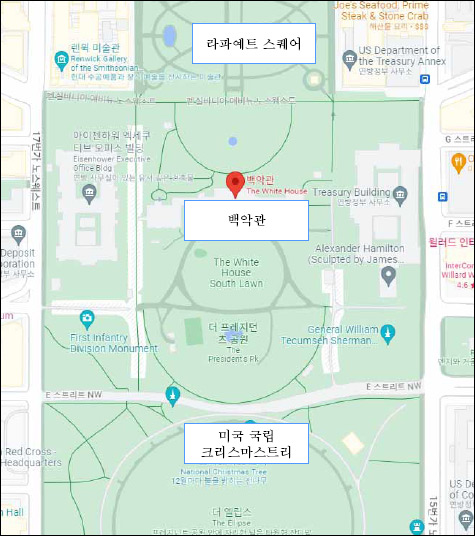 백악관주변지도