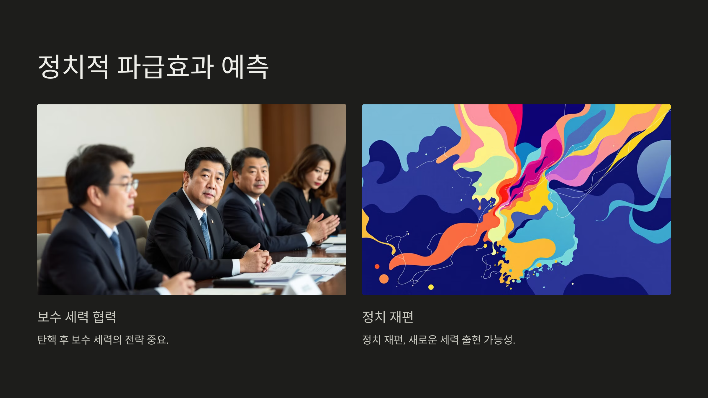 윤석열 탄핵 후 정치적 파급효과 예측