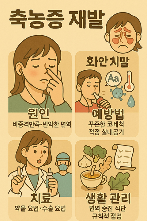 축농증 재발 원인 예방법 치료 생활관리의 사진