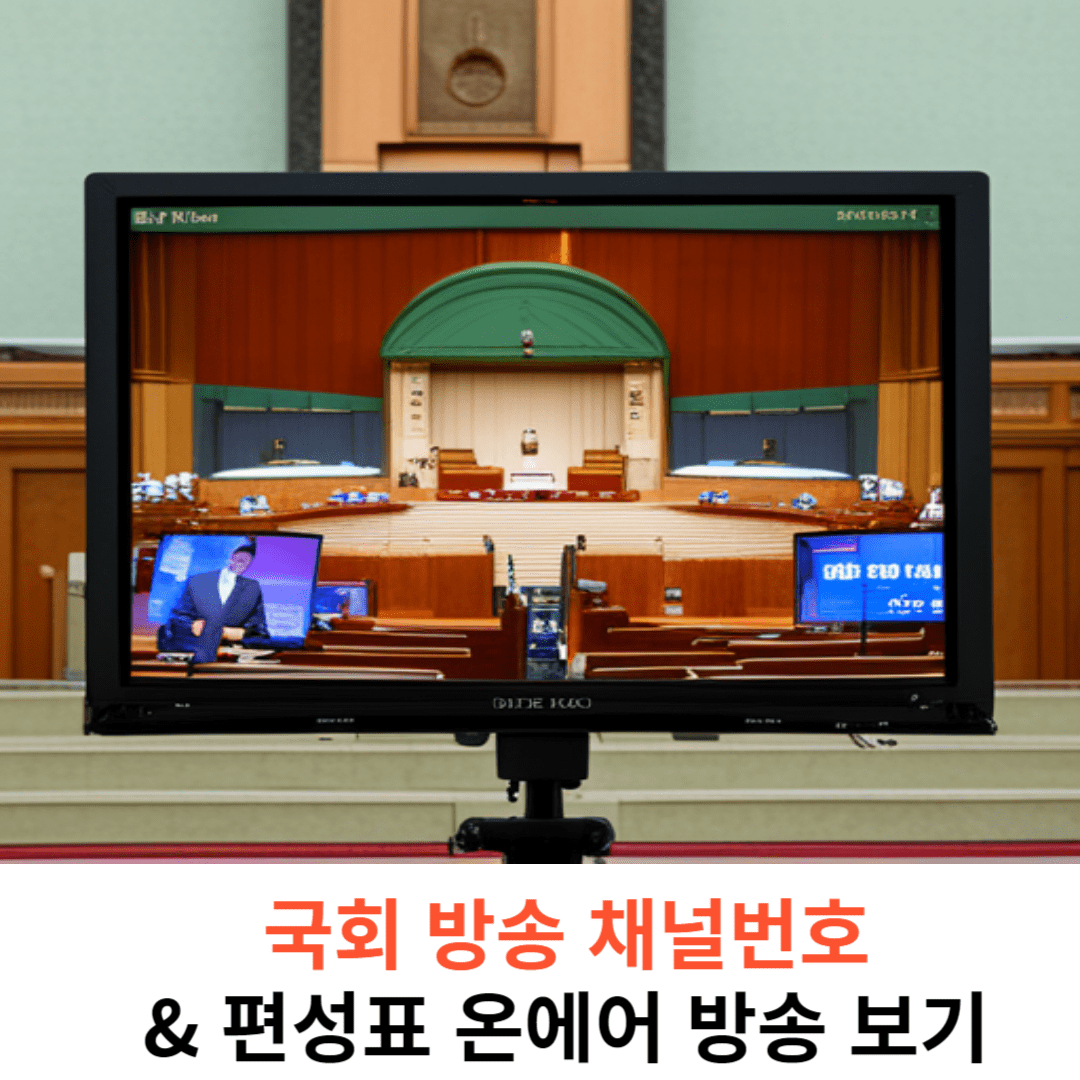 국회 방송 TV를 표현한 모습