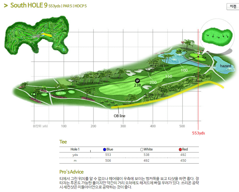 안성베네스트 골프클럽 남코스 9