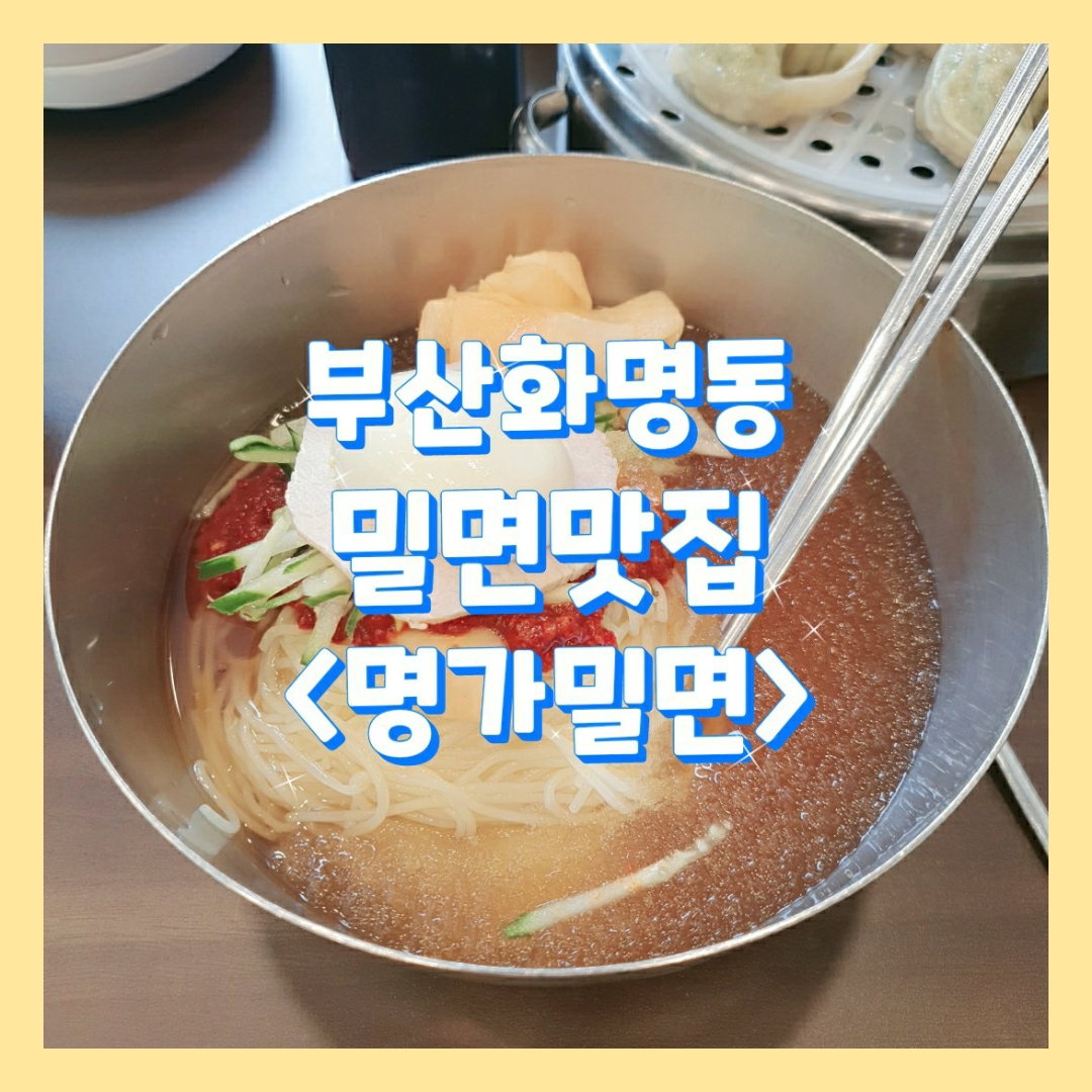  [부산_화명동맛집]<명가밀면> 속살이 통통한 만두와 시원한 밀면 맛집