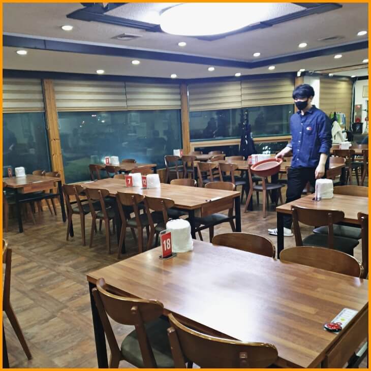 식당 청소